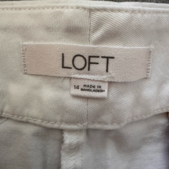 Ann Taylor LOFT 14 scalloped white shorts EUC - Picture 5 of 6